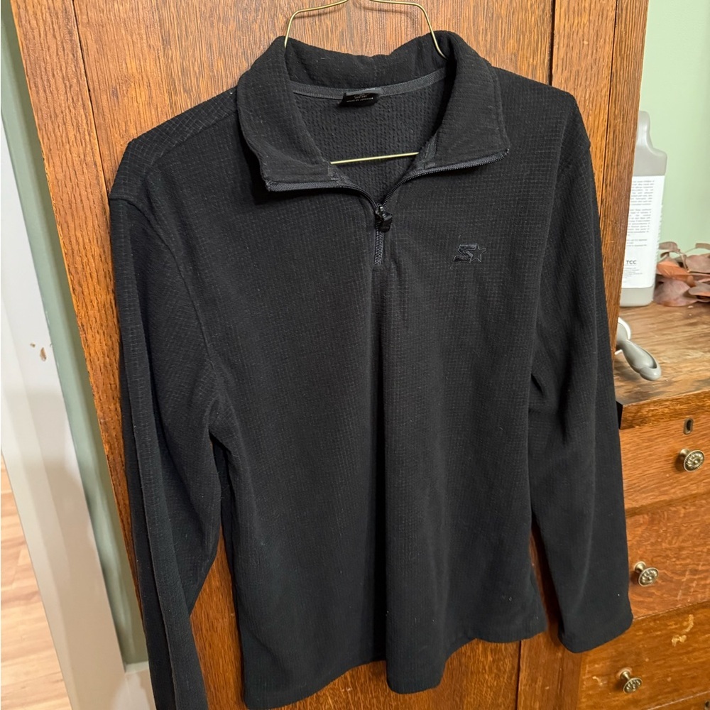Vintage starter Black Quarter-Zip Pullover‎